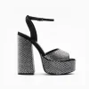 Walk London Phoenix Heeled Platform Sandal Black Best