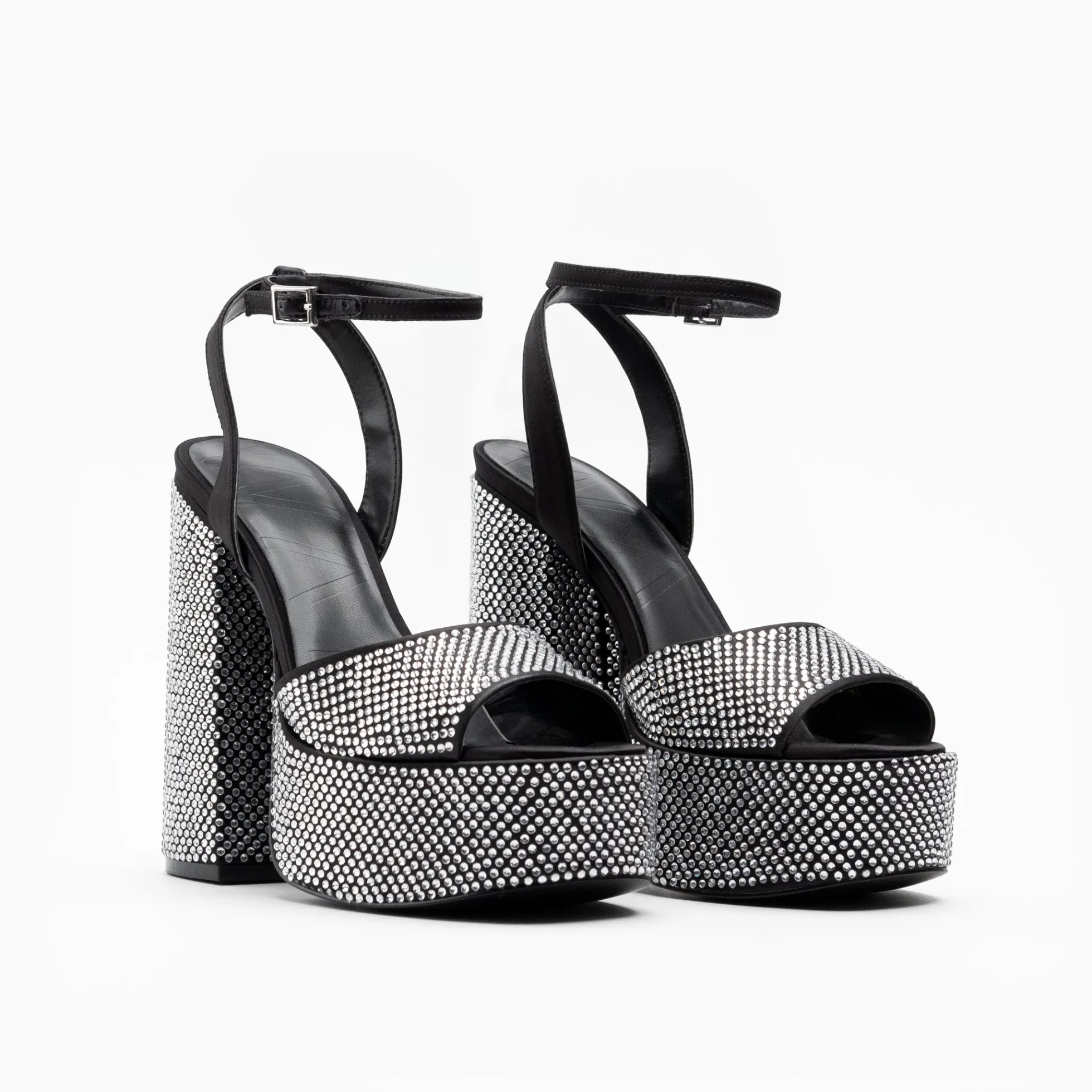 Walk London Phoenix Heeled Platform Sandal Black Best