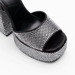 Walk London Phoenix Heeled Platform Sandal Black Best