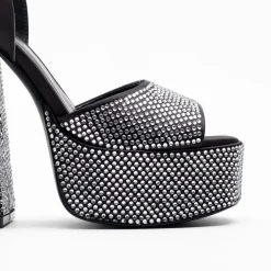 Walk London Phoenix Heeled Platform Sandal Black Store