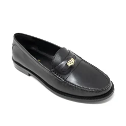 Walk London Rhea Penny Loafer Black New