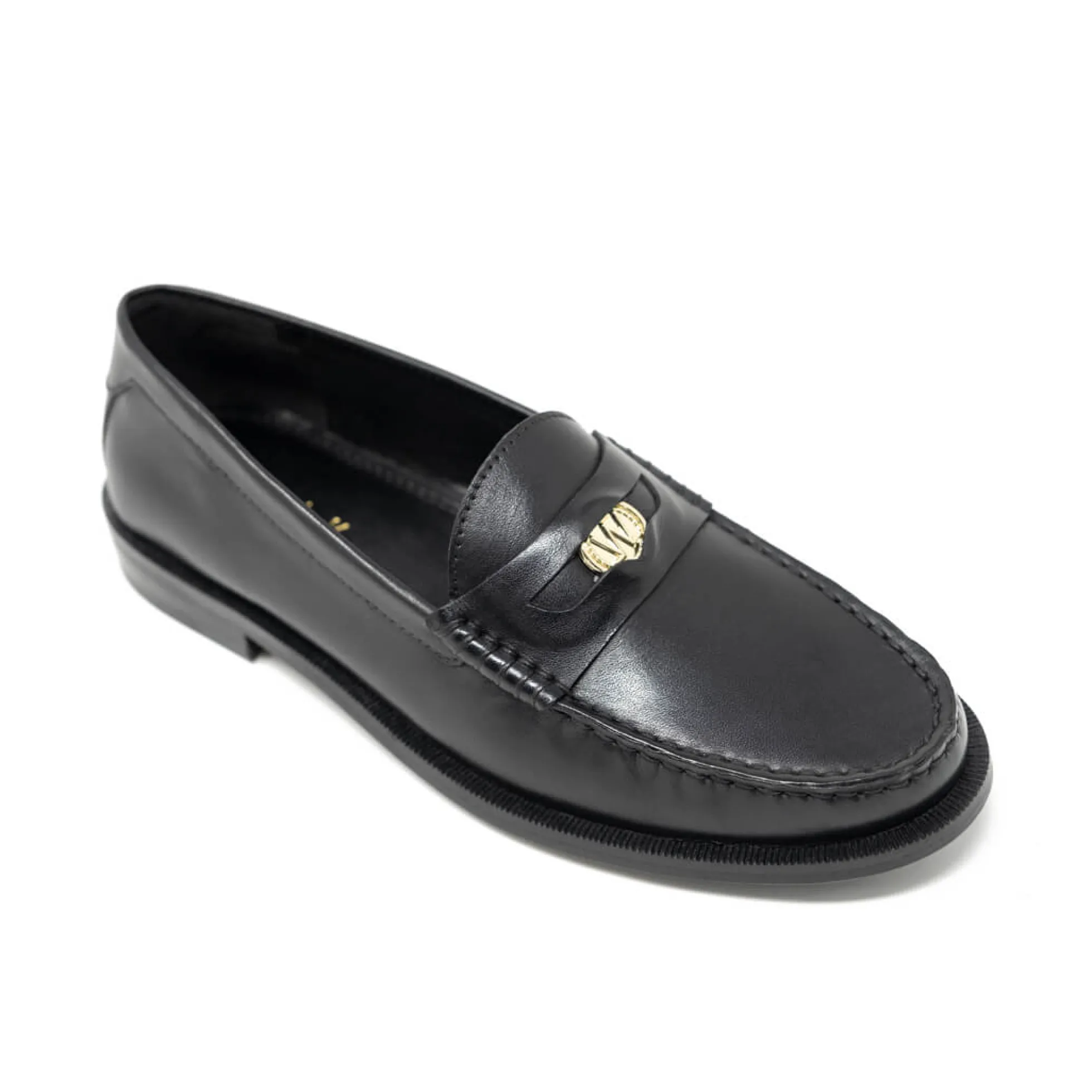 Walk London Rhea Penny Loafer Black New