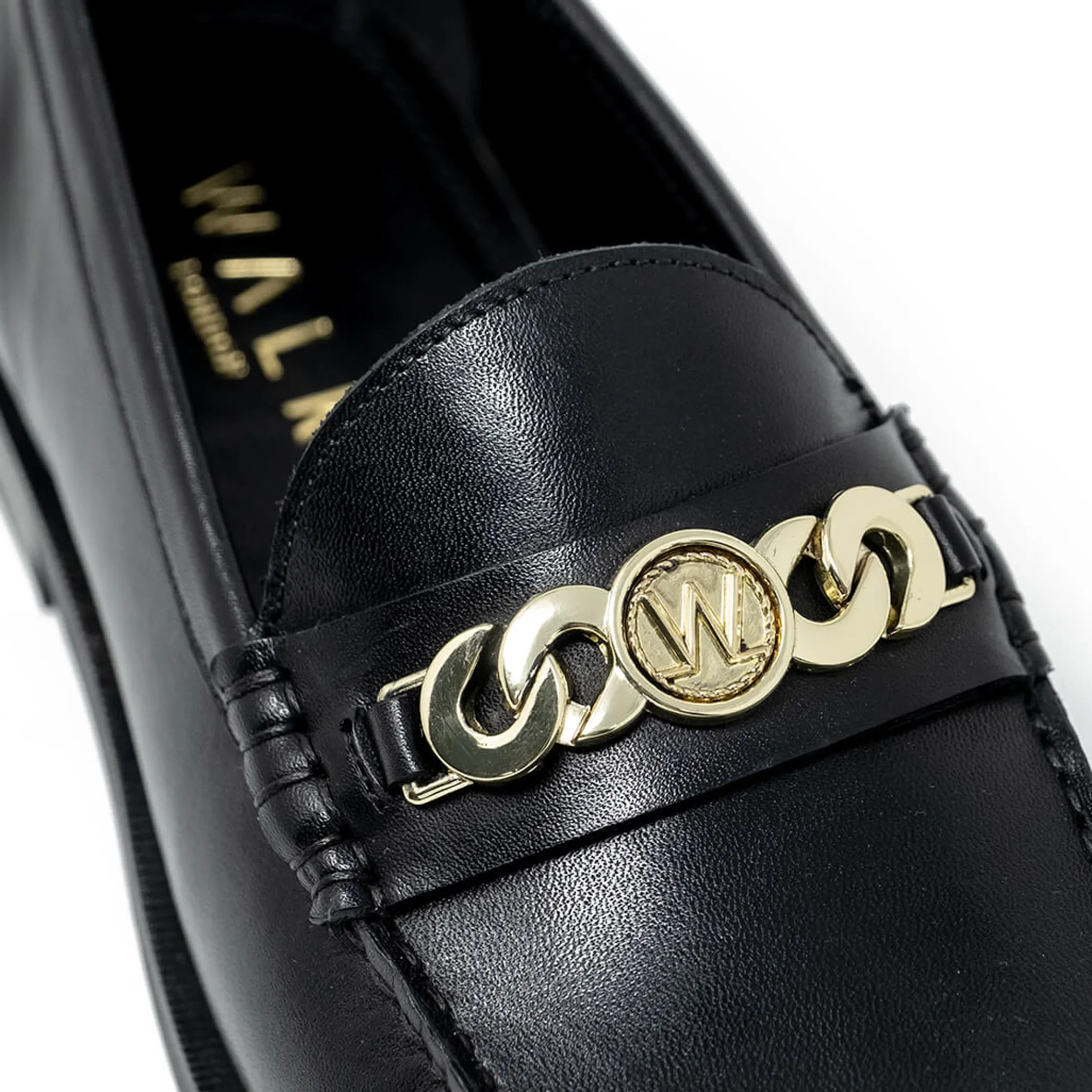 Walk London Riva Chain Loafer Black Outlet