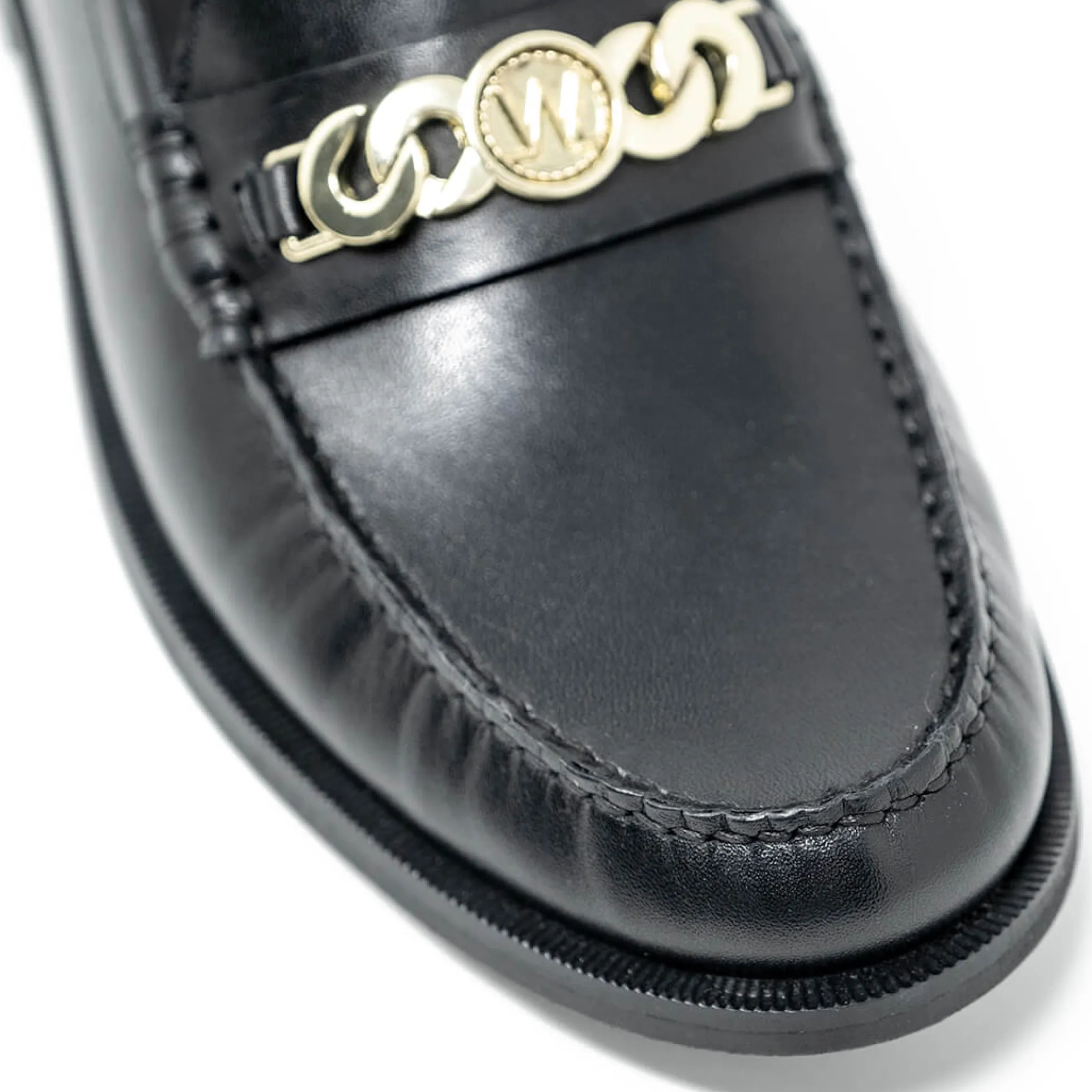Walk London Riva Chain Loafer Black Outlet