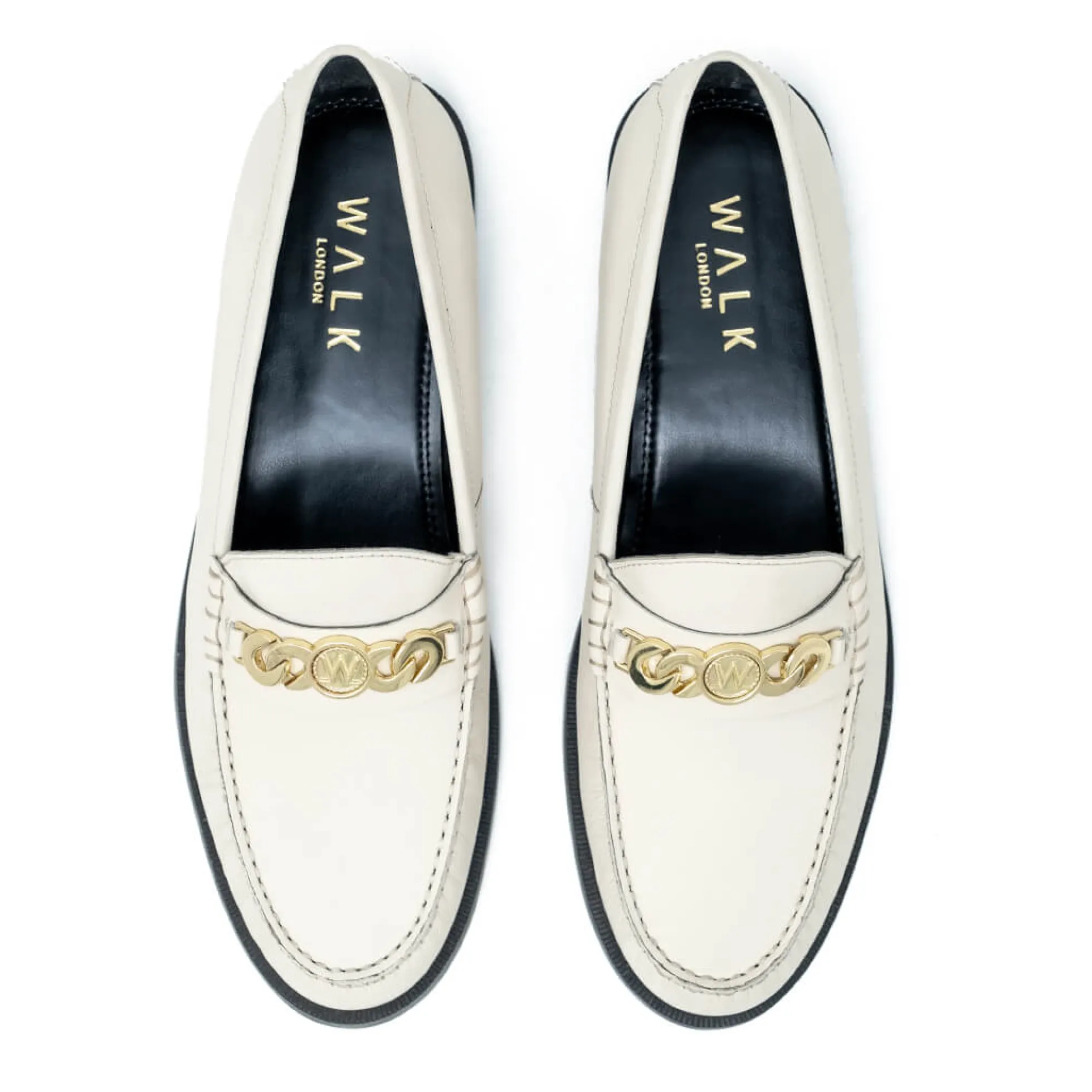 Walk London Riva Chain Loafer Off White Best Sale