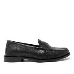 Walk London Riva Embossed Penny Loafer Black Shop