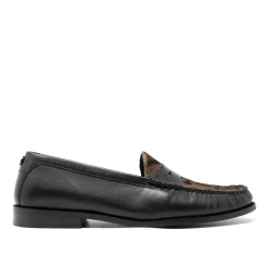 Walk London Riva Saddle Loafer Grey Leopard Store