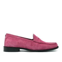 Walk London Riva Saddle Loafer Pink Suede Discount