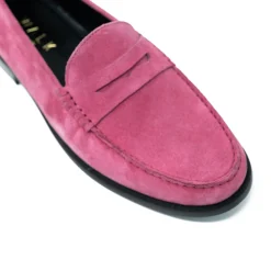 Walk London Riva Saddle Loafer Pink Suede Discount
