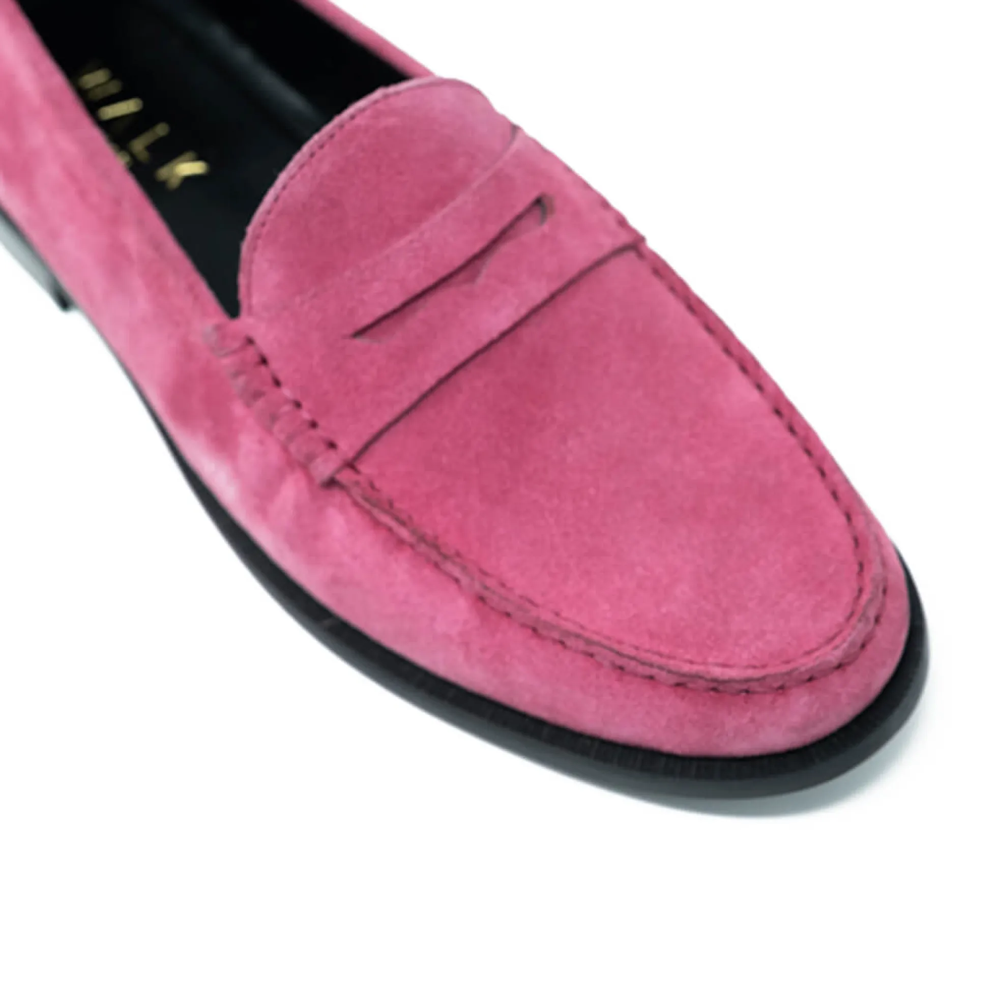 Walk London Riva Saddle Loafer Pink Suede Discount