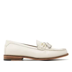 Walk London Riva Tassel Loafer Off White Leather Discount