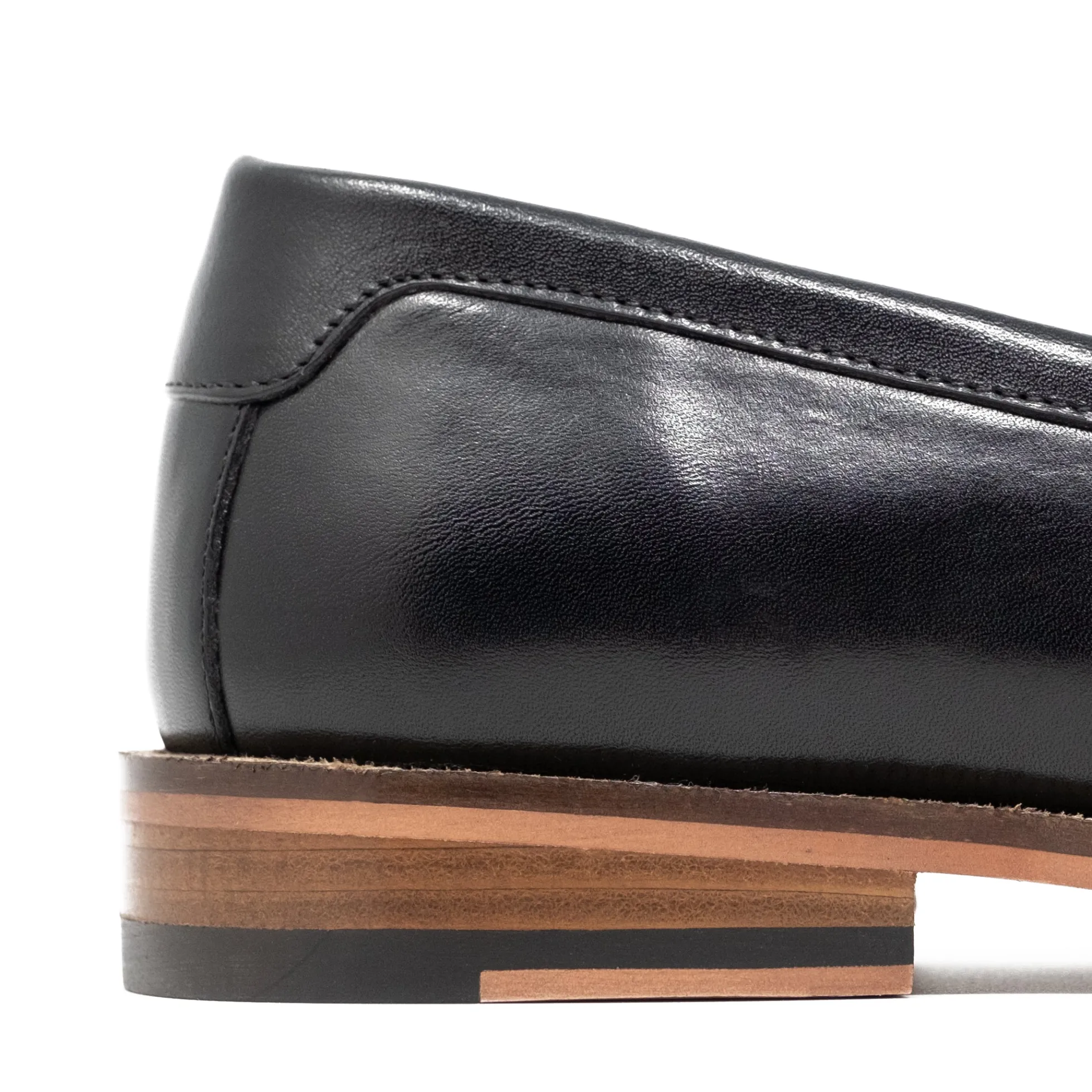 Walk London Riva Tassel Loafer Black Leather Flash Sale