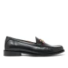 Walk London Riva Trim Loafer Black Leather Store