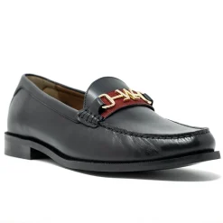 Walk London Riva Trim Loafer Black Leather Store