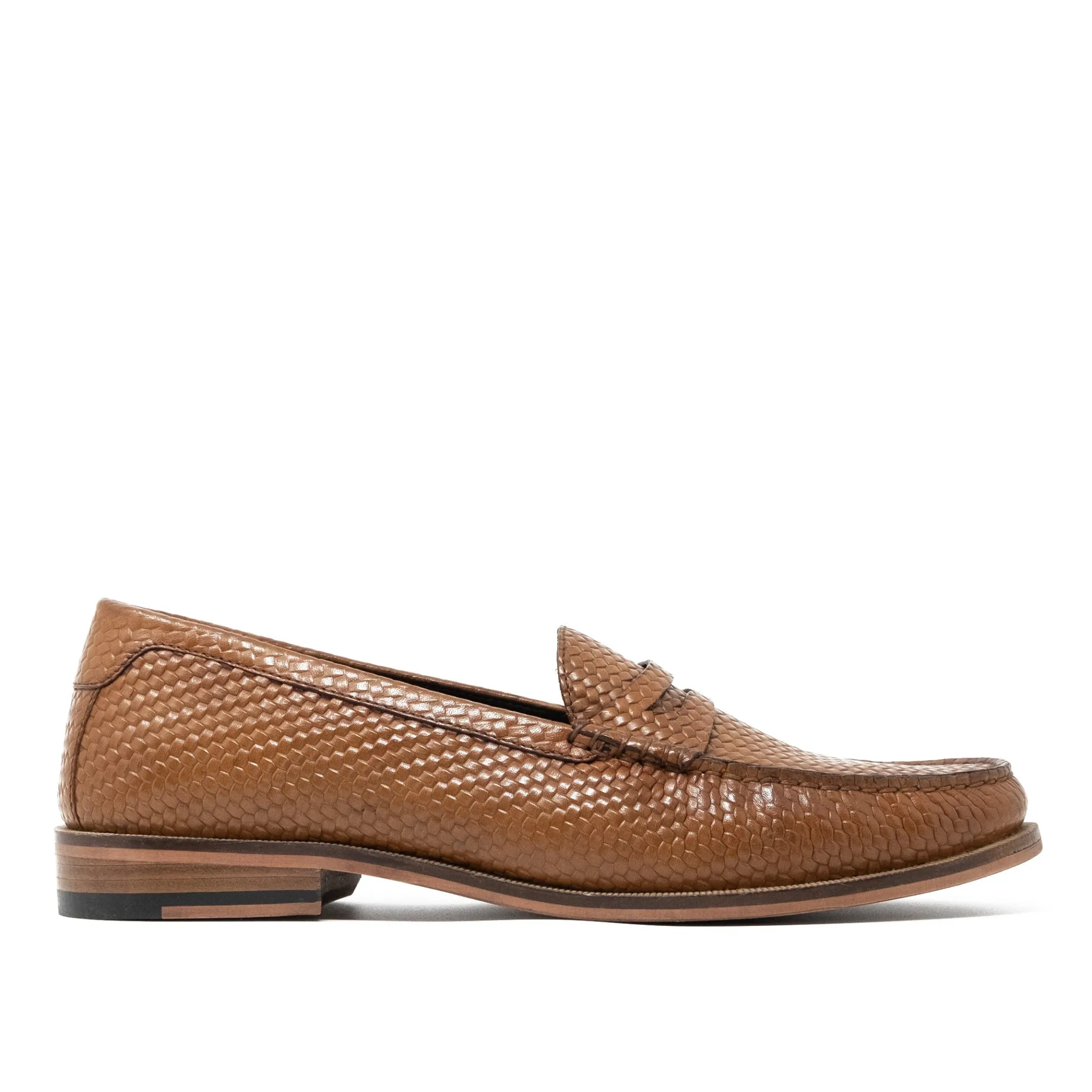 Walk London Riva Weave Loafer Tan Leather Flash Sale