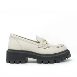 Walk London Roxy Mono Trim Loafer Off White Online