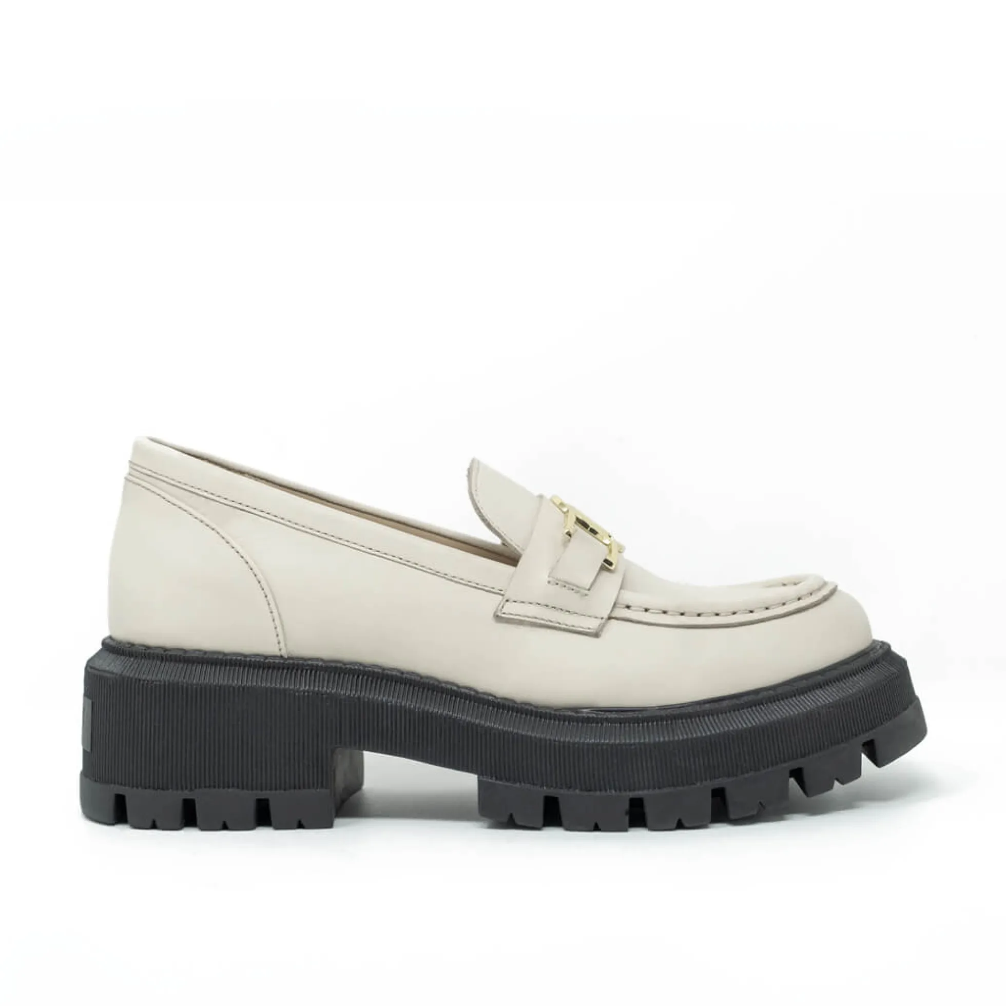 Walk London Roxy Mono Trim Loafer Off White Online