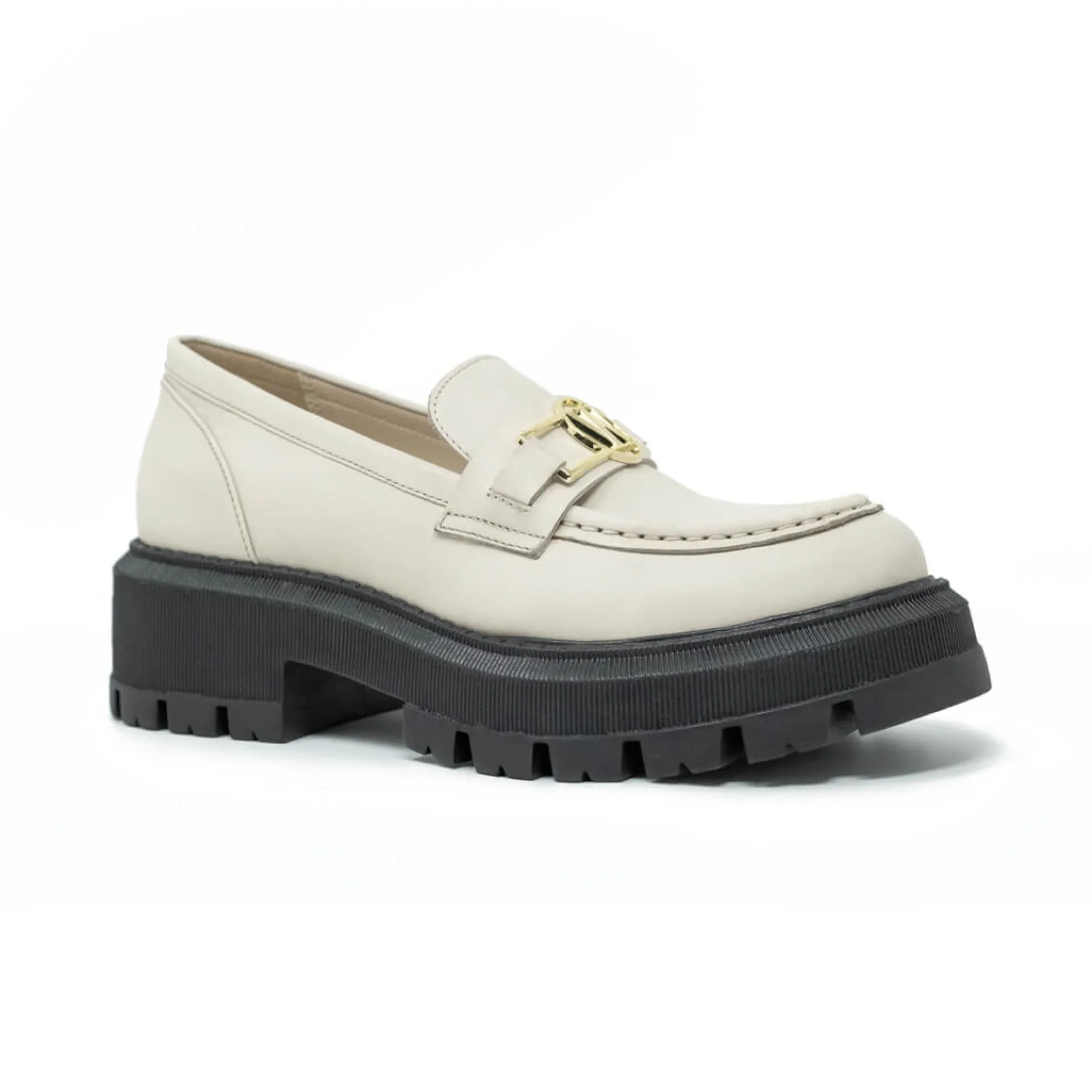 Walk London Roxy Mono Trim Loafer Off White Online