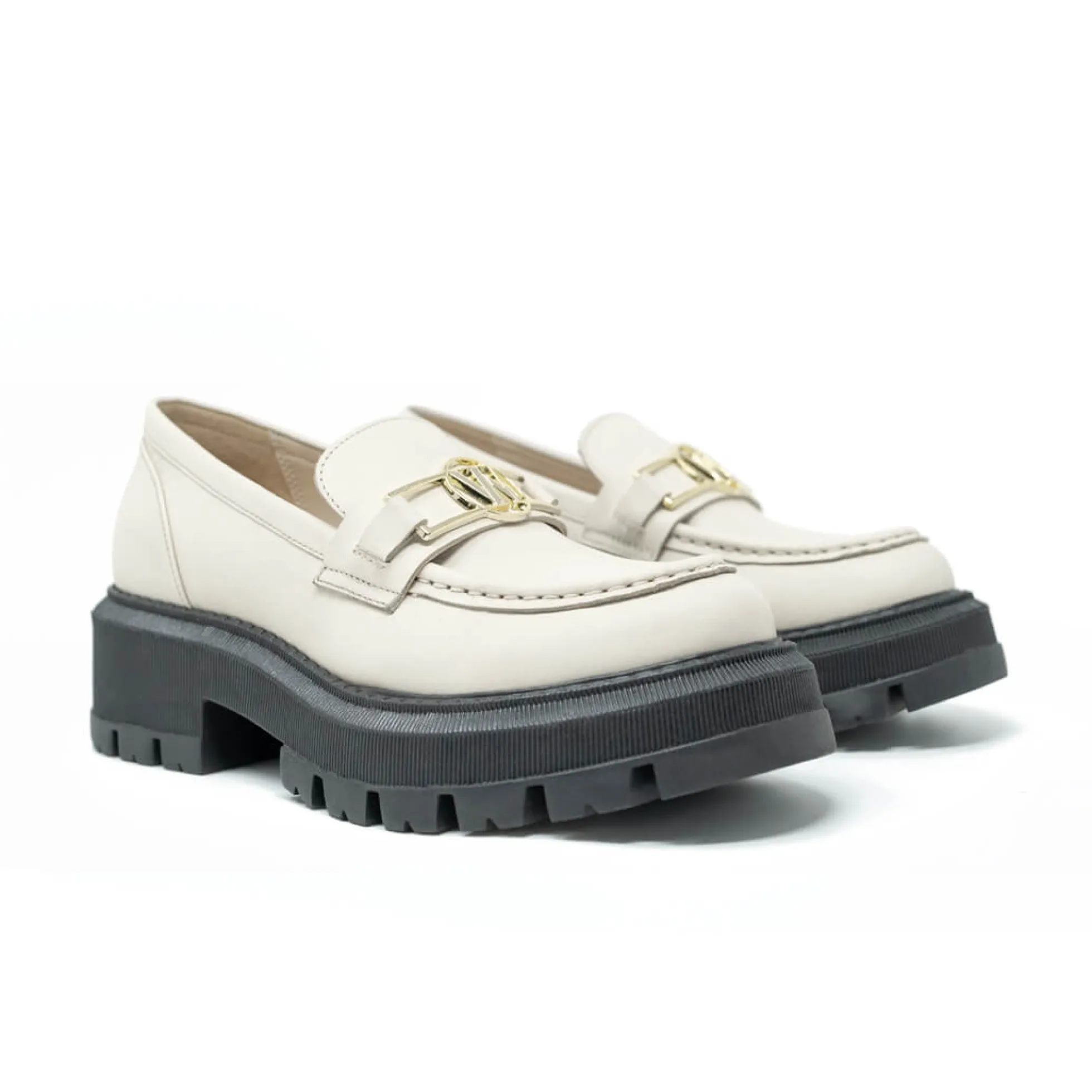 Walk London Roxy Mono Trim Loafer Off White Online