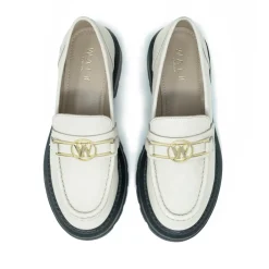 Walk London Roxy Mono Trim Loafer Off White Online