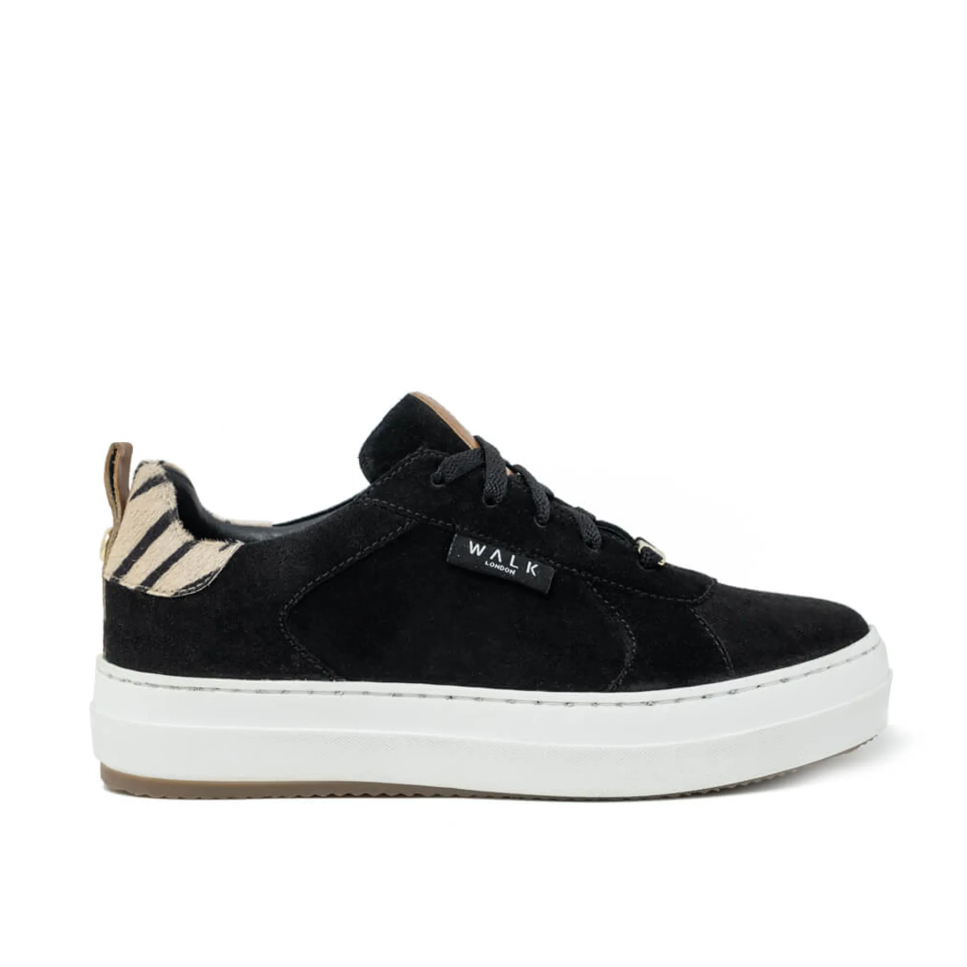 Walk London Sahara Sneaker Black / Zebra Shop