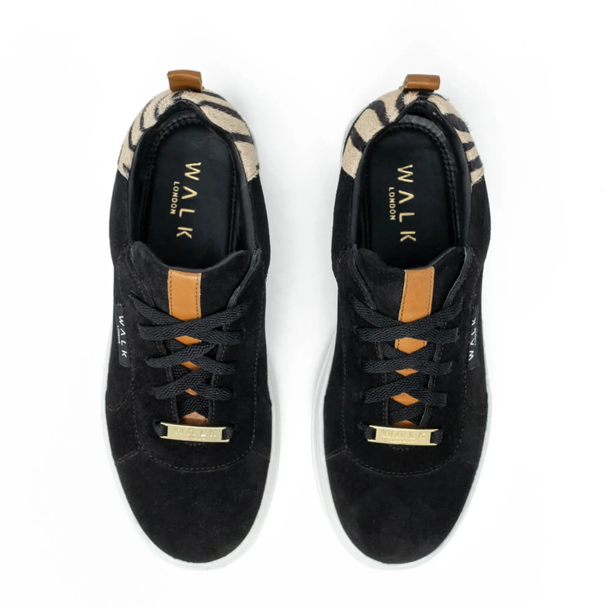 Walk London Sahara Sneaker Black / Zebra Shop