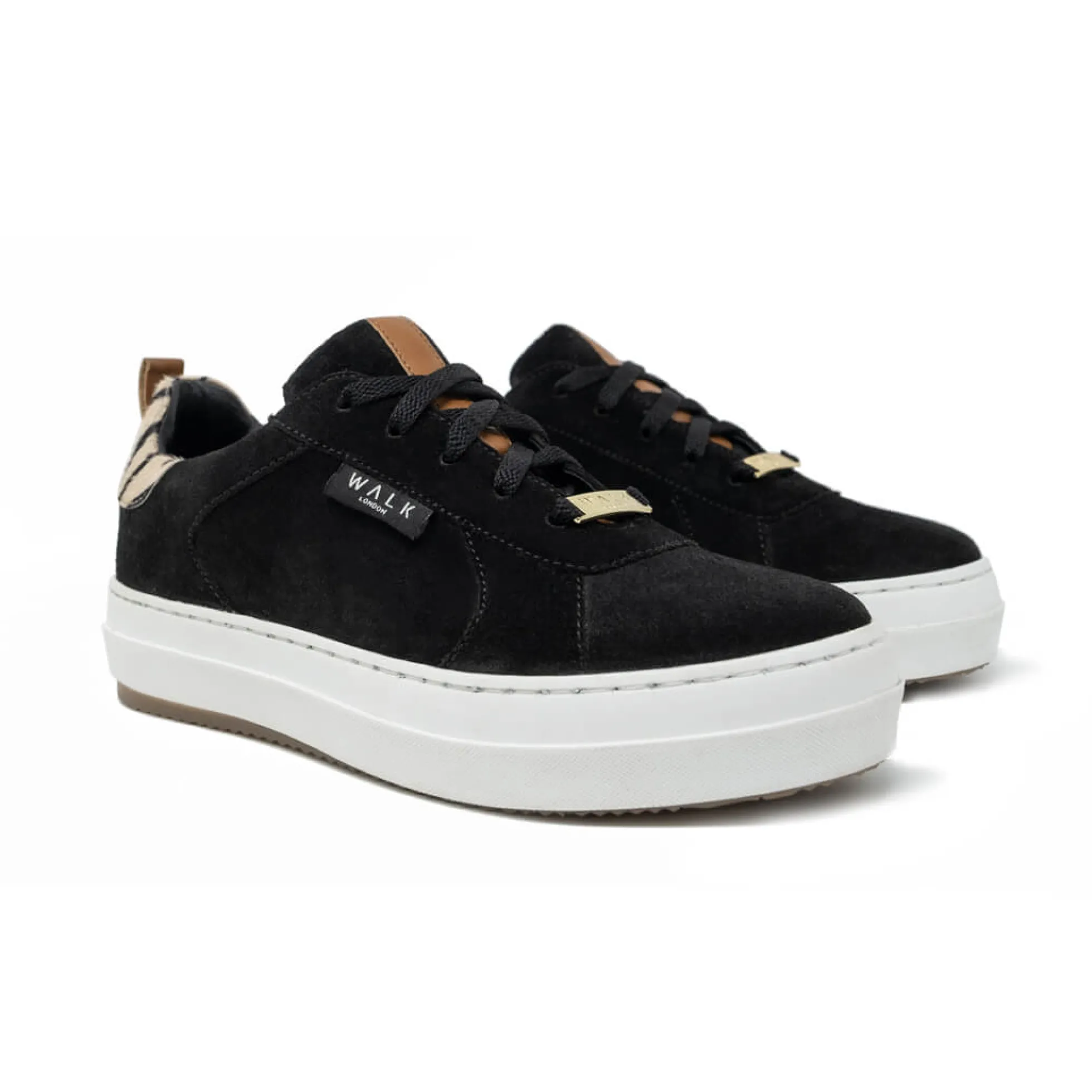 Walk London Sahara Sneaker Black / Zebra Discount