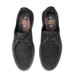 Walk London Sean Apron Shoe Black Suede Outlet