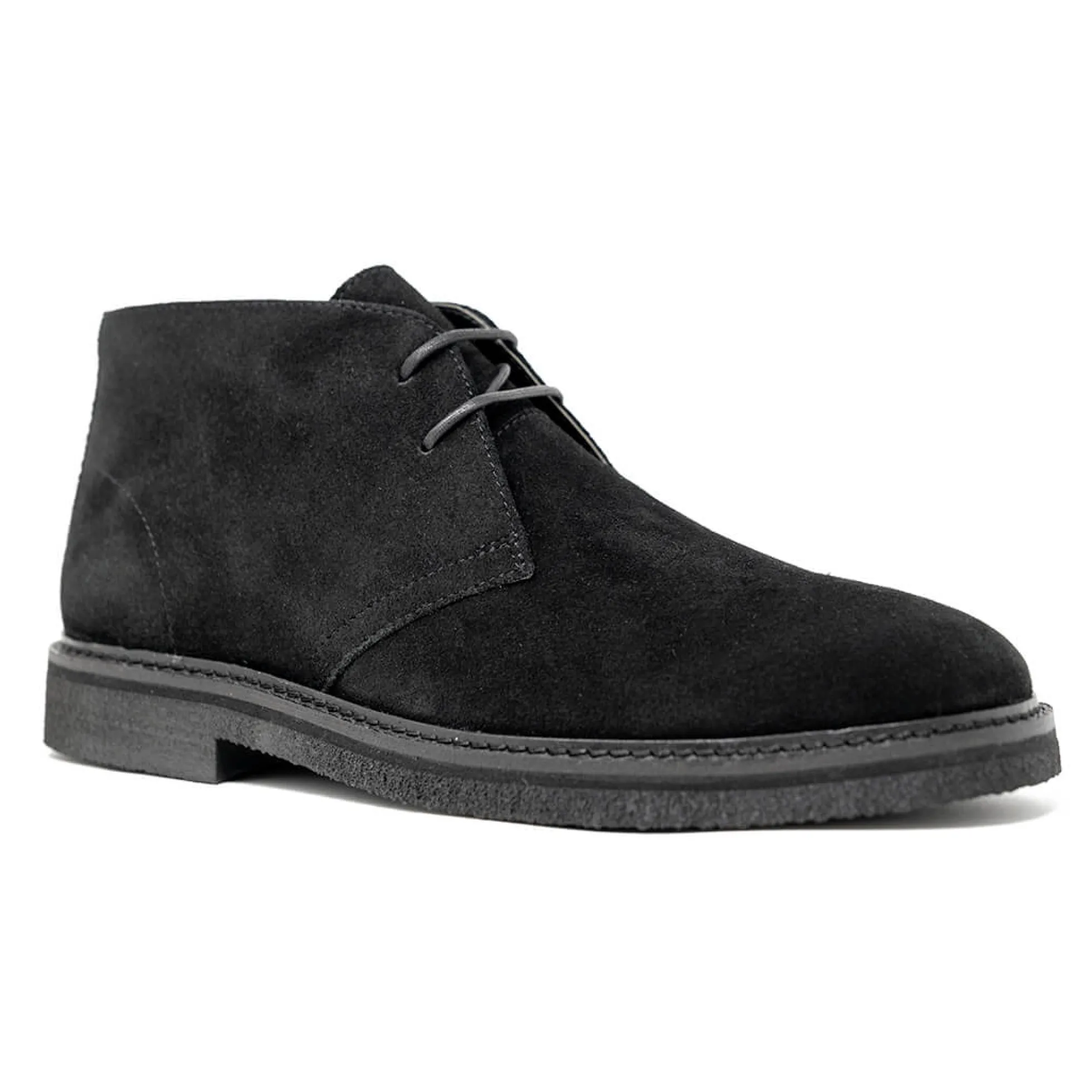 Walk London Slick Desert Boot Black Suede Best Sale