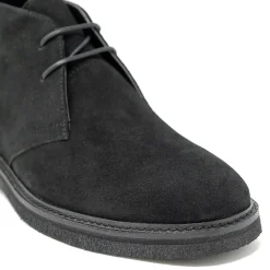 Walk London Slick Desert Boot Black Suede Best Sale