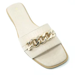 Walk London St Tropez Chain Sandal Latte Flash Sale