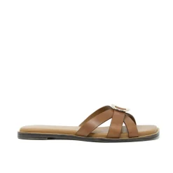 Walk London St Tropez Round Trim Sandal Tan Shop