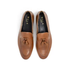 Walk London Terry Tassel Loafer Tan Leather Cheap