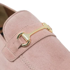 Walk London Terry Trim Loafer Pink Suede Outlet