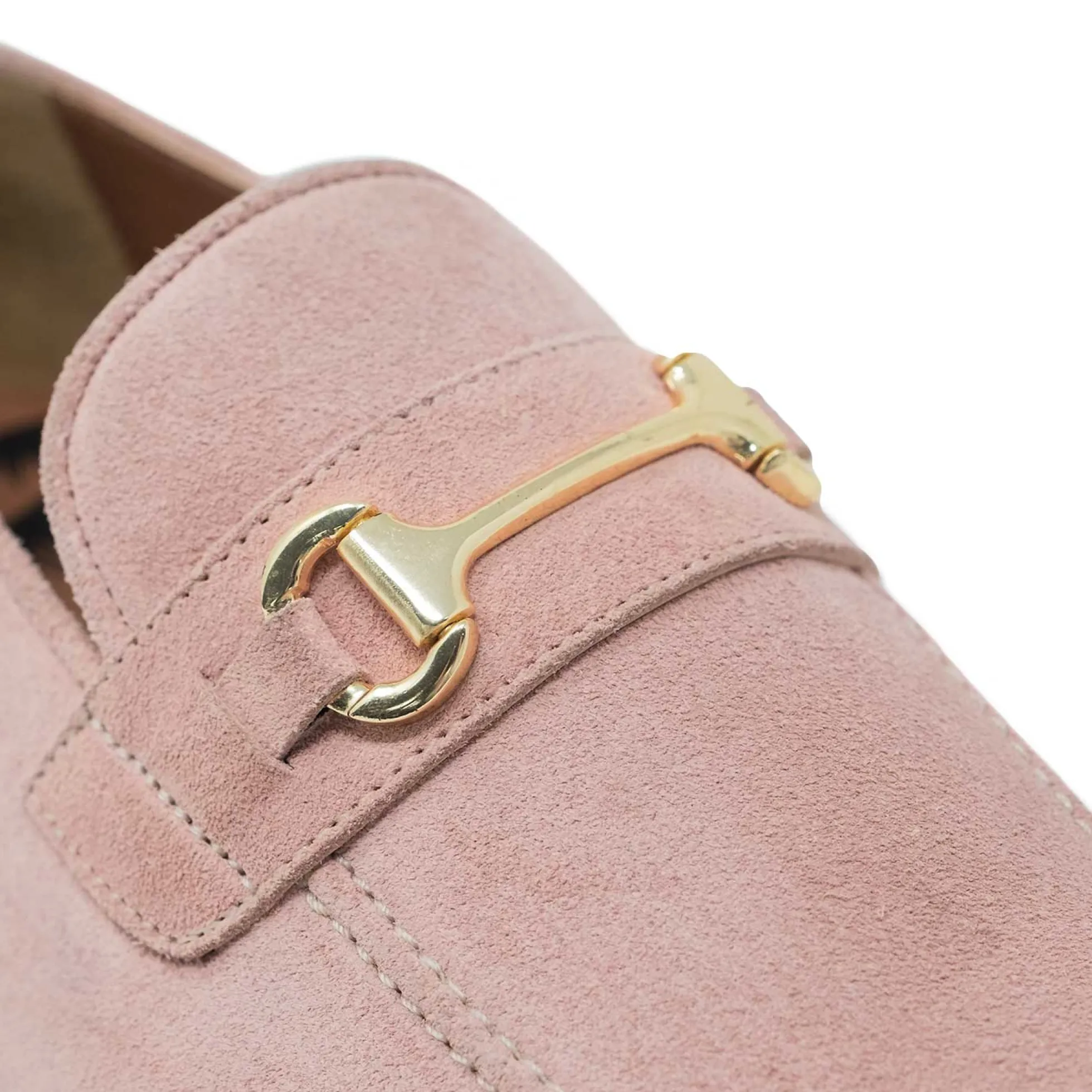 Walk London Terry Trim Loafer Pink Suede Outlet