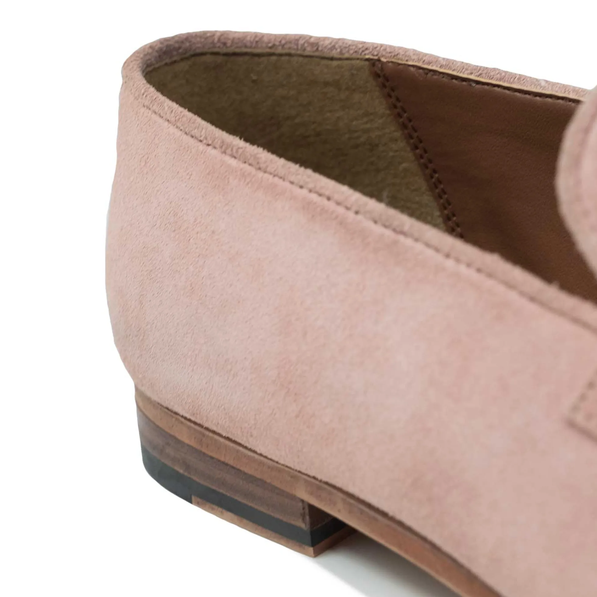 Walk London Terry Trim Loafer Pink Suede Outlet