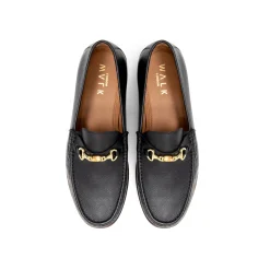 Walk London Tino Bone Loafer Black Leather Sale