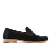 Walk London Tino Saddle Loafer Black Suede Outlet