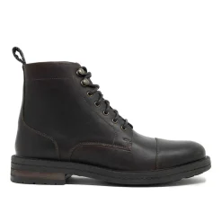 Walk London Wolf Toe Cap Boot Brown Leather Store
