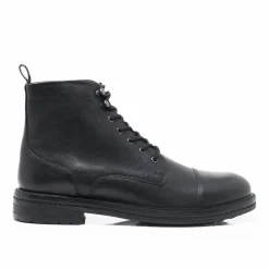 Walk London Wolf Toe Cap Boot Black Leather Best Sale