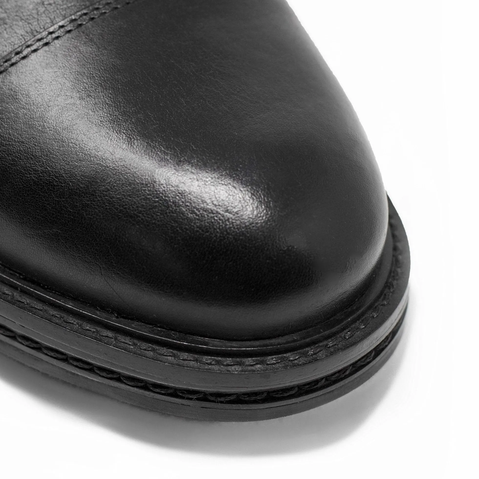Walk London Wolf Toe Cap Boot Black Leather Best Sale